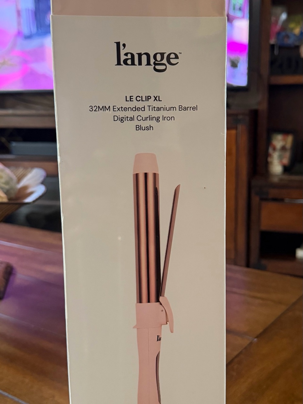 l'ange LE CLIP XL 32mm Digital Curling Iron - Blush